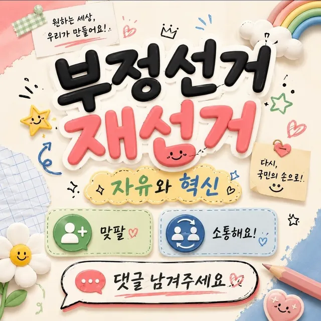 "부정선거 재선거"

'맞팔'은 꼭 '댓글'을 남겨주세요!

(첨부된 이미지는 자유롭게 사용하세요) https://t.co/HUR66q0RLK
