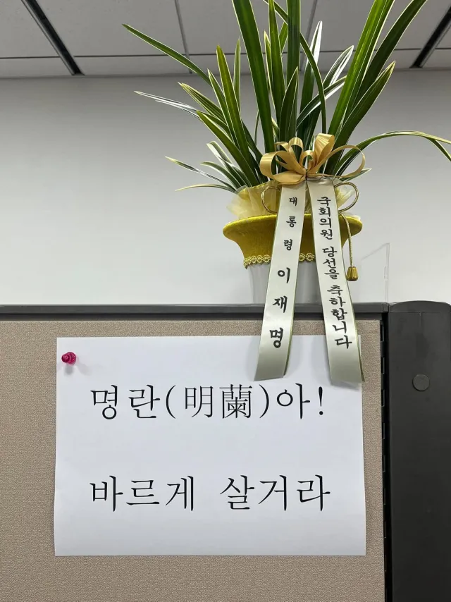 李대통령 축하난 거부했던 김태규…"이름 명난이로" 수령

김태규 국회의원 페이스북 캡처...