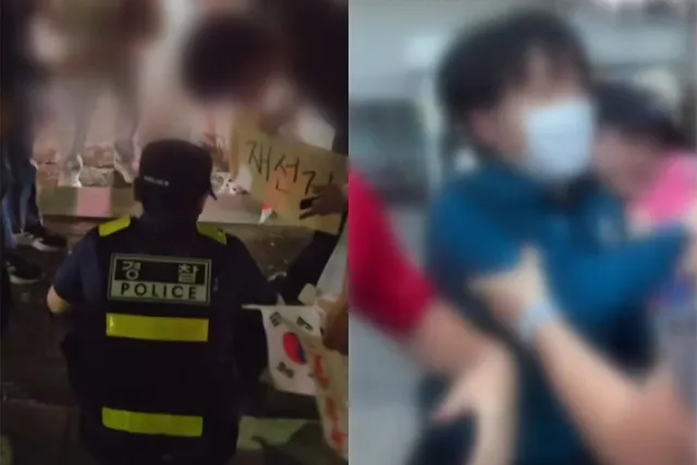 잠실 시위대 “중국 공안이지?” 폭행까지…경찰청 “모두 한국 경찰”

경찰청은 6. 3지방선거 ‘투표용지 부족 사태’ 관련 시위에 출동한 경찰에