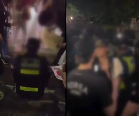 '잠실에 복면경찰, 中공안?' 루머에…경찰 "모두 한국 경찰"

경찰을 향해 의혹을 제기하는 시민들. 스레드...