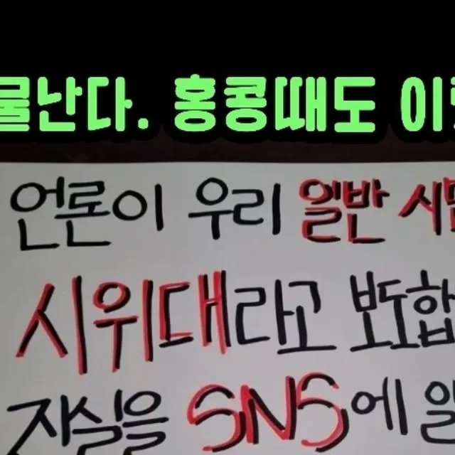 6.3 잠실 민주화 운동 현장에서 본 피켓 하나가 나의 가슴 아픈 홍콩 추억을 떠오르게 한다.이들은 극우도 아니고 시위대도 아니고,나라를 걱정하