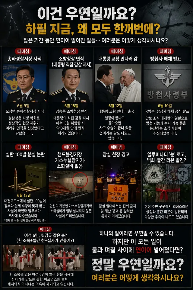 6월 9일
오상택 송파경찰서장이 사직했습니다.
경찰청은 지병 악화로 정상적인 현장
지휘가 어려워 면직을 신청했다고 밝혔습니다.

6월 10일
국