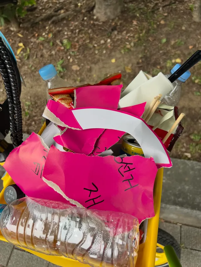 찢어버리고 수상한 벽화는 태극기로 가려버렸다. 주차장 가는 길에 어느쪽으로 가면 되냐고 물으시는 분에게 길을 알려드리니 수고하셨습니다 라고 인사