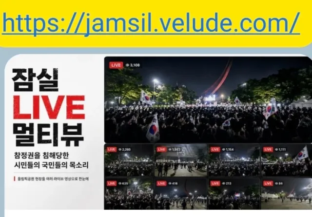 ‘잠실혁명 성지’에 몰려드는 사람들... ‘잠실LIVE멀티뷰’에서 생중계  https://www.thepublic.kr/news/articleV