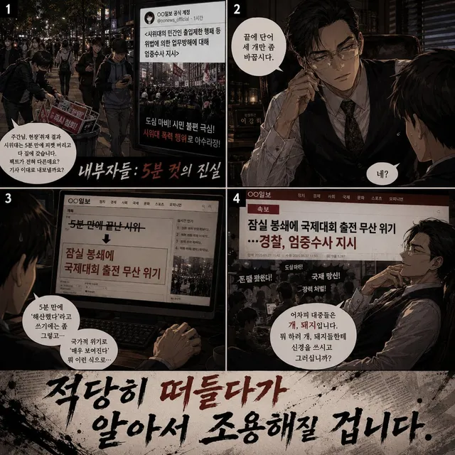 올공 시위현장에 계신분이 

이런 말을 해주셧네요

5분만에 촬영이 끝났다고 자리이동도 아니고

피켓을 버리고가는건 시위대가 맞나싶어요

올림픽
