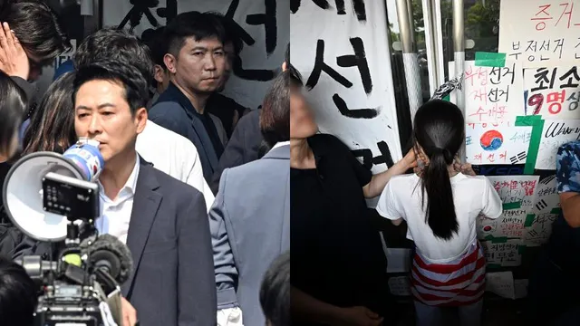 12일째 잠실 투표소 봉쇄 시위, 출입 통제·사적 검문 논란 : 유승민 대...

국가대표 선수들의 장비 반출이 막힌 데 이어 유승민 대한체육회