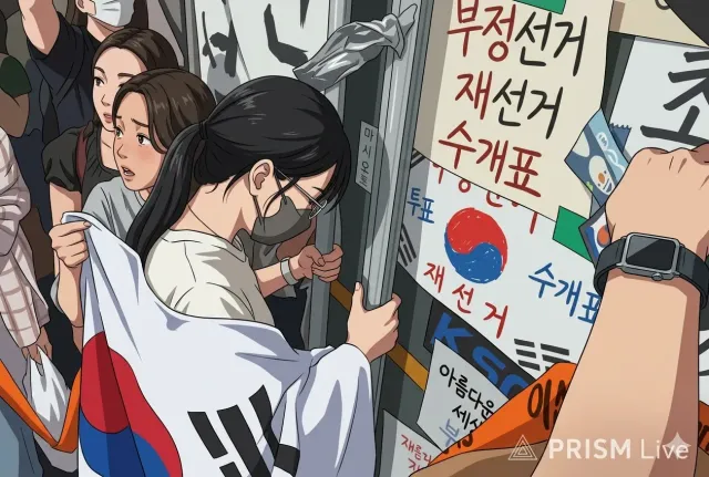 여러분들 들어가시면 안됩니다. 미끼에요. 서부지법때 생각하세요. 그리고 용접한 문도 수상하고요. 들어가는거 불법이에요. 그들말로 준동당하지맙시다