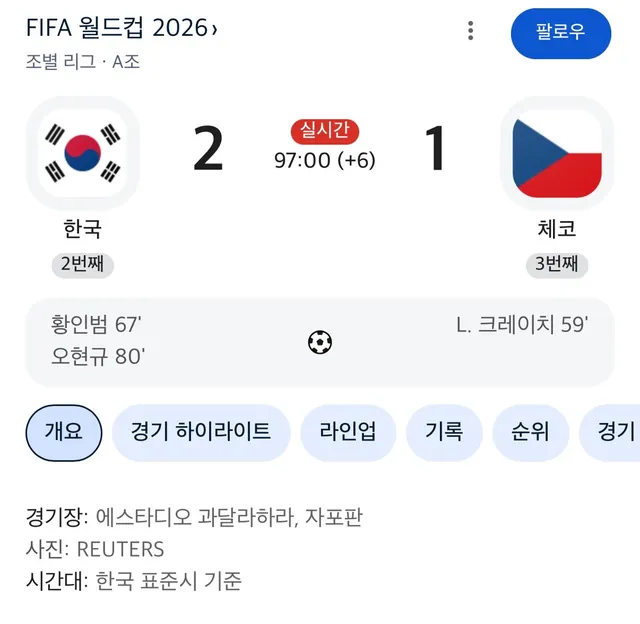 경기 어떠셨나요!?