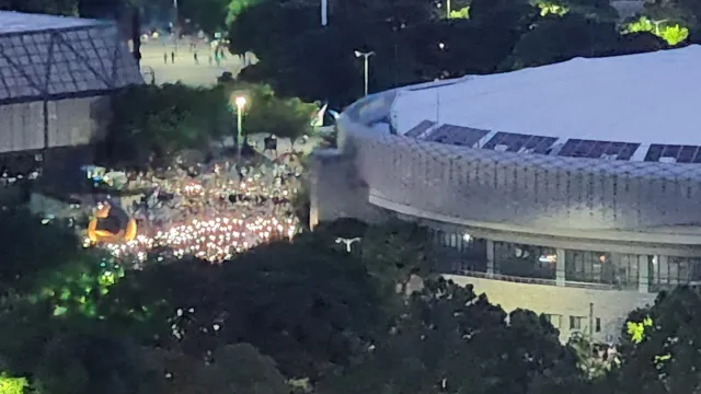 실시간 인근 아파트옥상서 찍은 현장뷰입니다