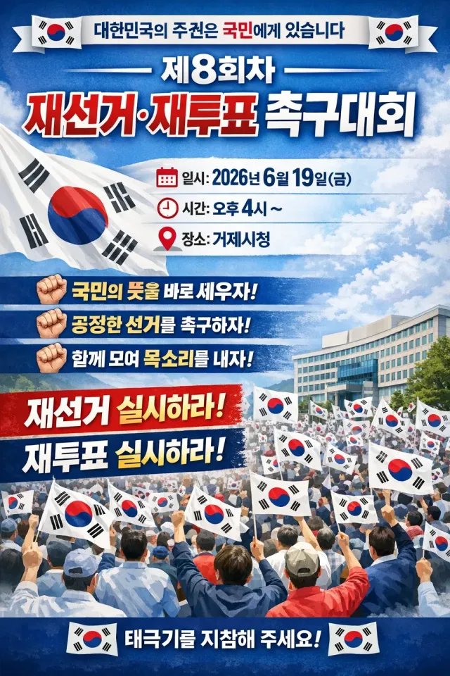 제8회차 재선거 재투표 
아스팔트로 나와주십시요
