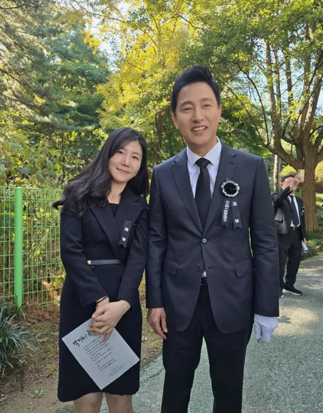 2년 전 박정희 대통령 추모식 행사에서 오세훈 시장님과 함께.#국립현충원#오세훈#화이팅