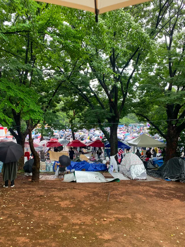 아침부터 병원 갔다가 한의원 갔다가 나온김에 올림픽공원 들렸다
비와서 사람 없을까봐 걱정했는데 
다들 같은 마음인지 계속 줄줄 들어오는..
1-