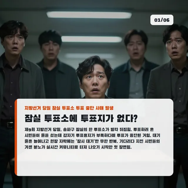 지방선거 당일 잠실에서 터졌던 역대급 투표지 부족 사태 정리 대기 줄은 길어지는데 투표지가 없어서 중단되더니, 그 이후 해명과 상자 파기 시점 