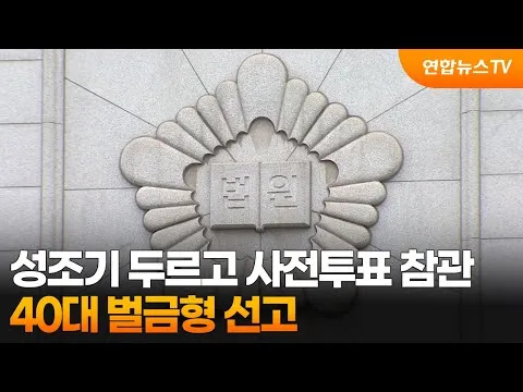 성조기 두르고 사전투표 참관…40대 벌금형 선고 / 연합뉴스TV (YonhapnewsTV)