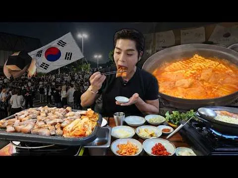 잠실 다녀온 뒤 새벽 5시 혼자 삼겹살 먹방 김치찌개 볶음밥 계란찜 한식먹방 eating asmr mukbang