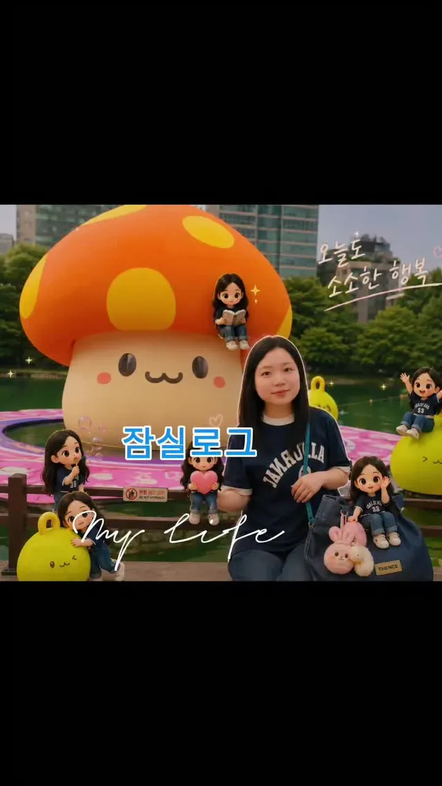 토욜에 #잠실나들이 다녀왔답니당 
비가 오락가락 사람은 많았지만 활기가 느껴졌음 

주황버섯 귀엽네요 ㅎㅎ 💙🌿🧸
석촌호수 나갔는데 비가와