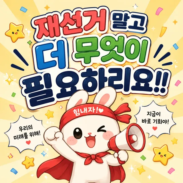 대체 우리에게 지금 ▓재선거▓외에 
그 어떤 외침이 더 필요하단 말이오~~~~~~
쿠울럭 쿨럭....