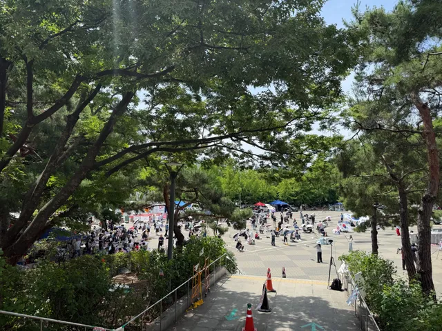6/24 11:18am 현상황! 이제 많이 덥습니당 ㅠ 
그래도 청년분들이 한시간 전 보다 훨씬 많아졌어요!