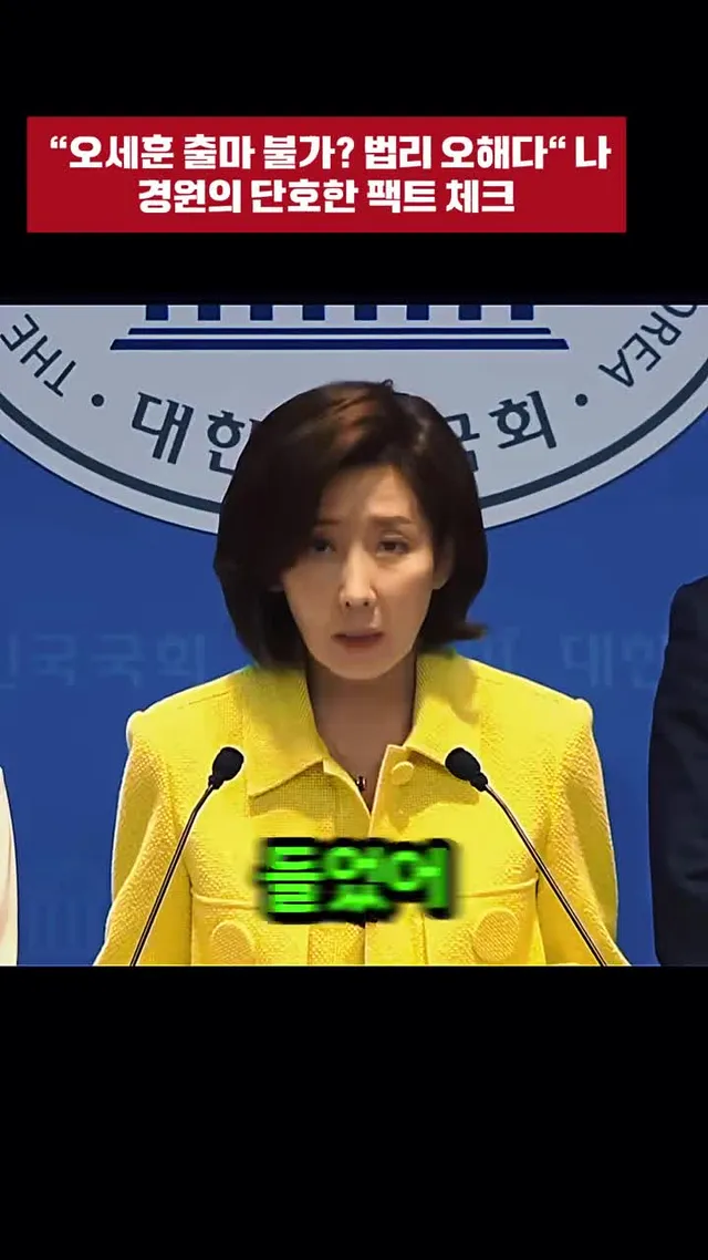#나경원 #오세훈 #서울시장재선거 #법리오해 #출마제한논란 #지방선거이후 #국민의힘 #정치#우크라이나 #방산수출 #천궁2 #K2전차 #김세의 #