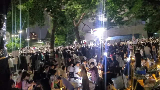 오늘 현장에서 가장 인상 깊었던 순간.

수많은 사람들이 함께 부르던 애국가.