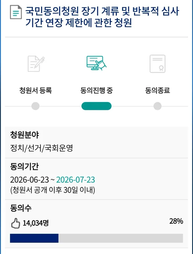 ❗️0순위 청원❗️
6/28 10:07 14,034명

느리지만, 꾸준히 올라가고 있습니다!
D-25

https://petitions.asse