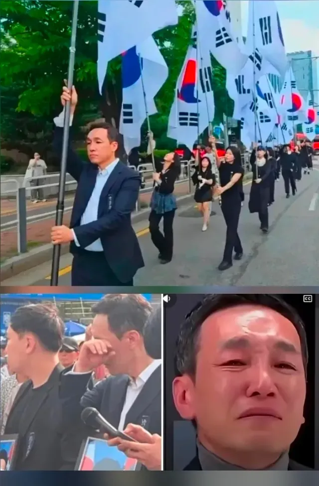 [김민수가 갑자기 왜 저러나 했더만]
역시나 대형 태극기로 올공 성조기를 덮어 버리려는 의도였던 것인가