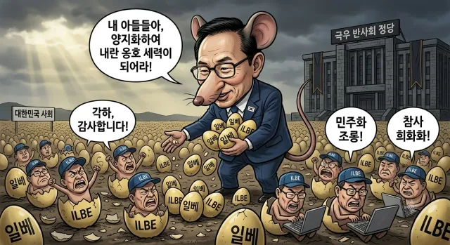 이명박이 낳은 일베가
윤석열 시대를 걸쳐서 양지화.
내란옹호 세력이 됨. 민주화 역사를 조롱하고, 사회적 참사 아픔을 희화화. 이대로 방치하면,