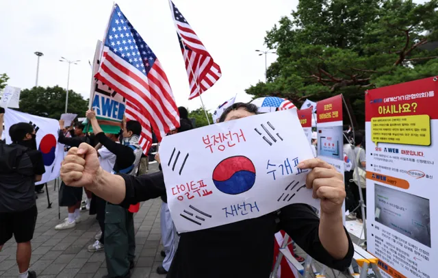 국회 조사에도 '또 봉쇄'… 한 달째 출구 못 찾는 잠실 시위, 이유는

서울 송파구 올림픽공원 핸드볼경기장에서 진행 중인 개표소 봉쇄 시위가 