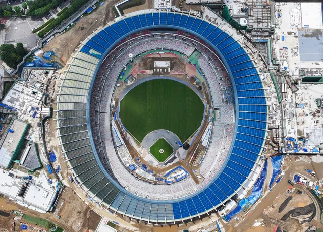 On July 11, 2026, the installation of the ground at the Olympic Main Stadium in 