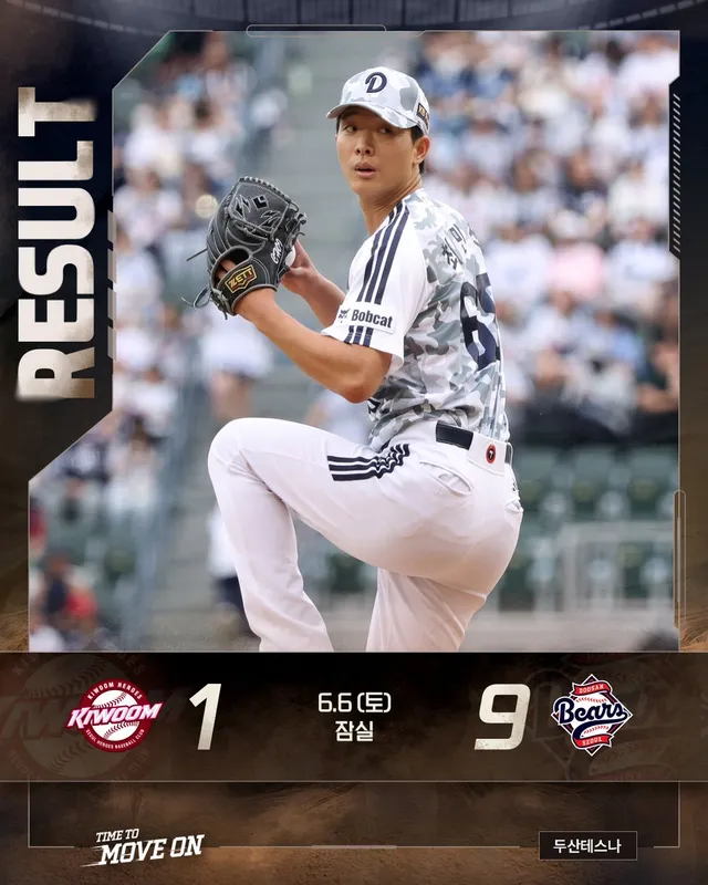 잠실야구장에서 진행된
키움 히어로즈와의 경기 결과입니다.

·승: 최민석

✔ Next Game
🗓 6.7(일) 17:00 | vs 키움 | 