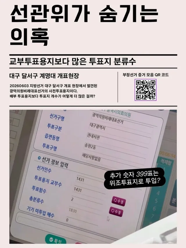 투표지가 투표지를 낳는 중..