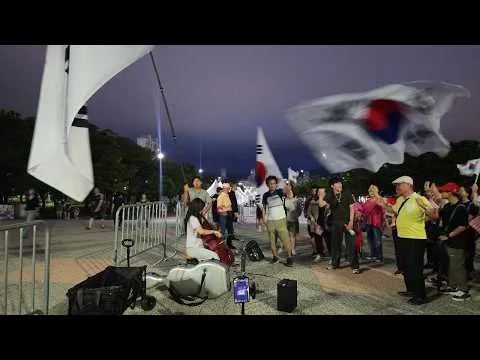 🇰🇷 거리악사 첼로피아 올림픽공원에 오다 / Cellist came to Olympic park#애국가#잠실