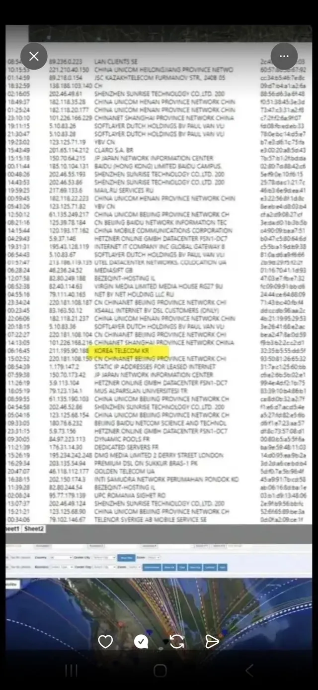 미국 백악관 홈페이지에 올라온
부정선거 개입 인터넷 IP주소에
KT가 왜 있나요...?

이래도 대한민국이 
부정선거 수출국이 아니고

A-WE