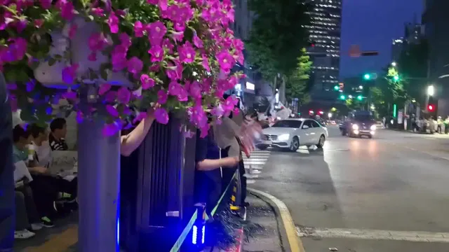 부산시 선관위 앞 실시간 입니다